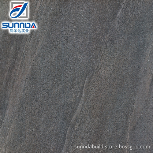 34*34 anti-slip platinum dark color trim design concept sandstone 3D rustic porcellanato flooring tiles